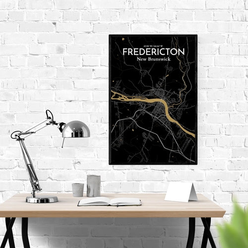 Fredericton City Map Poster