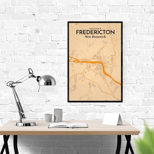 Fredericton City Map Poster