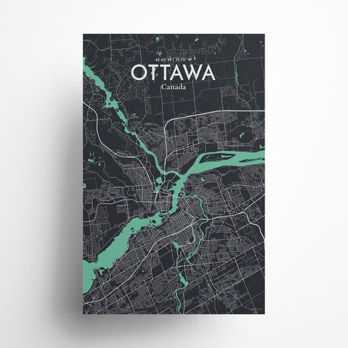 Load image into Gallery viewer, Ottawa City Map Poster
