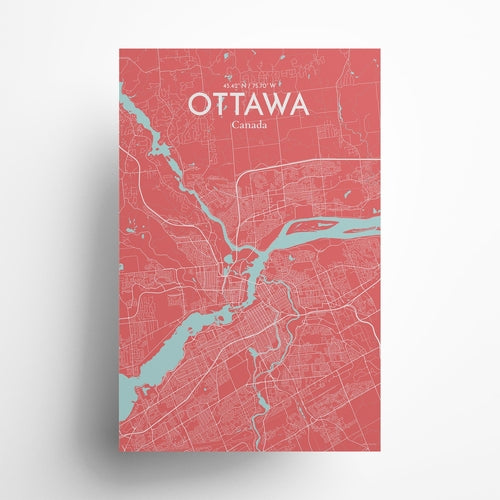 Load image into Gallery viewer, Ottawa City Map Poster
