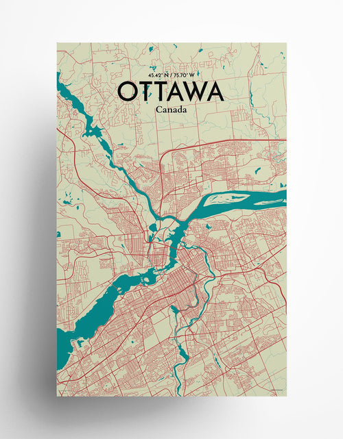 Load image into Gallery viewer, Ottawa City Map Poster
