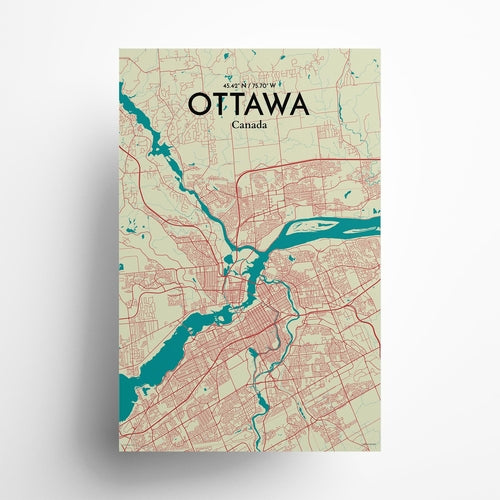 Load image into Gallery viewer, Ottawa City Map Poster
