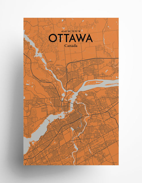 Load image into Gallery viewer, Ottawa City Map Poster
