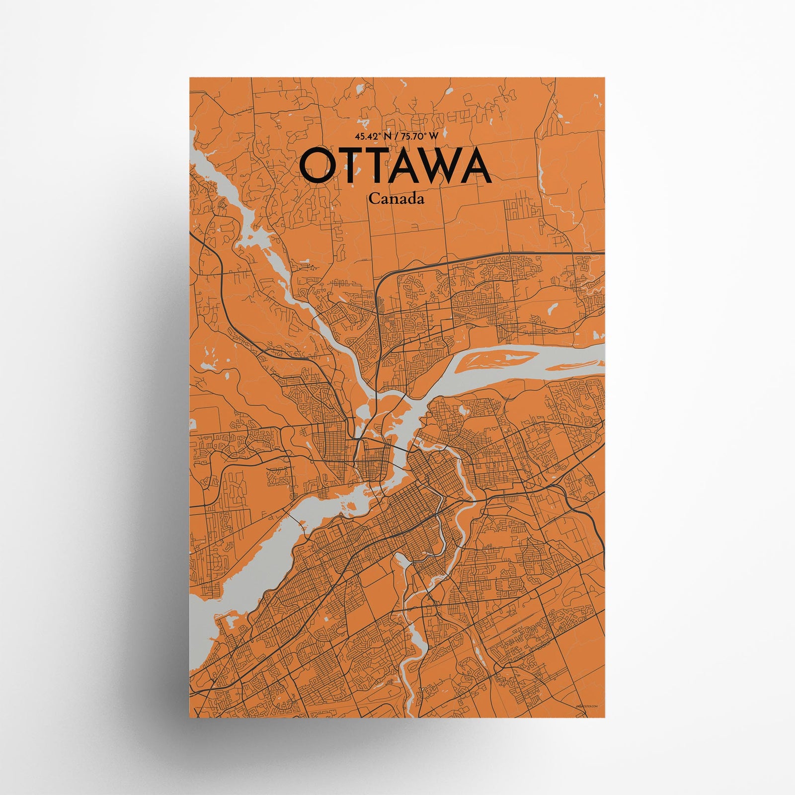 Ottawa City Map Poster