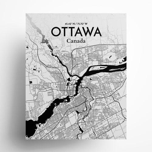 Load image into Gallery viewer, Ottawa City Map Poster
