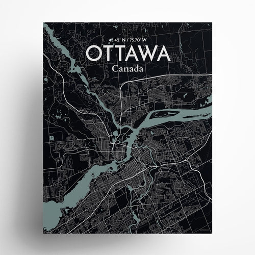 Load image into Gallery viewer, Ottawa City Map Poster
