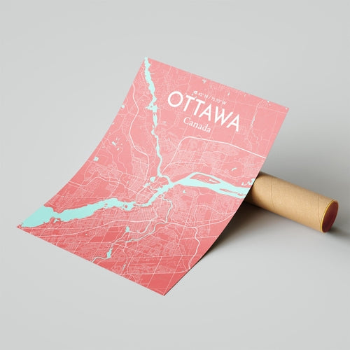 Load image into Gallery viewer, Ottawa City Map Poster
