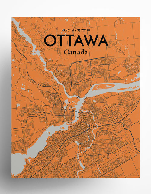 Load image into Gallery viewer, Ottawa City Map Poster
