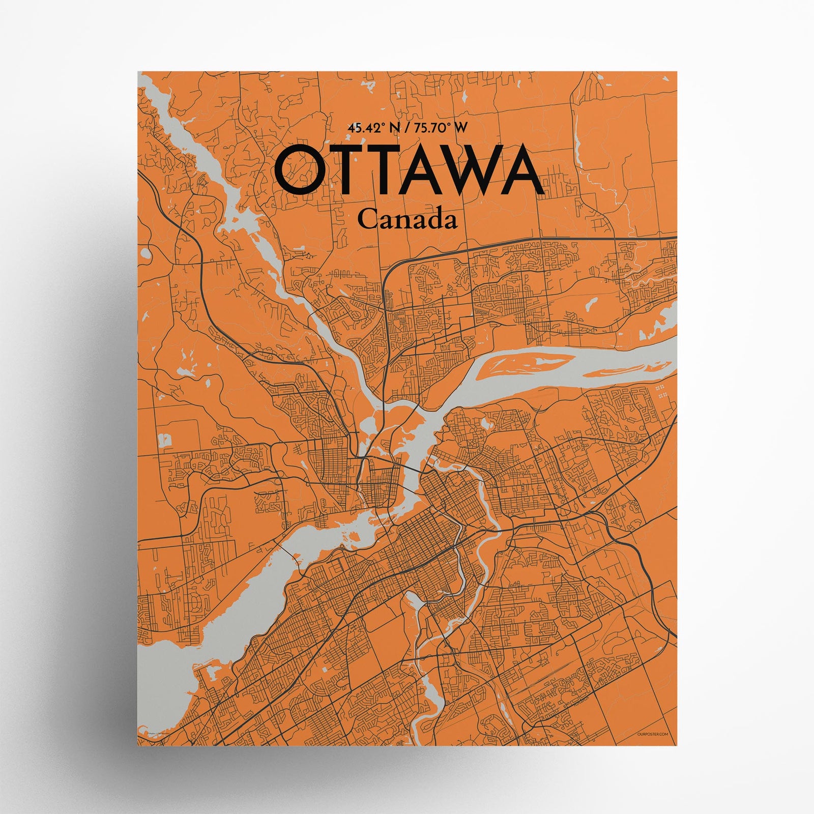 Ottawa City Map Poster