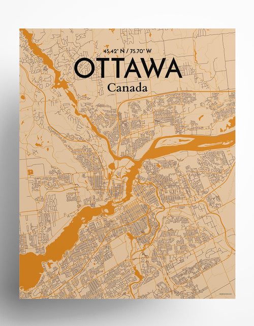 Load image into Gallery viewer, Ottawa City Map Poster
