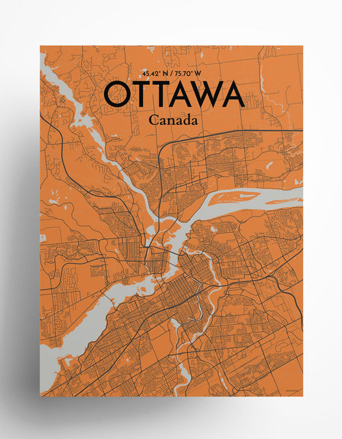 Load image into Gallery viewer, Ottawa City Map Poster
