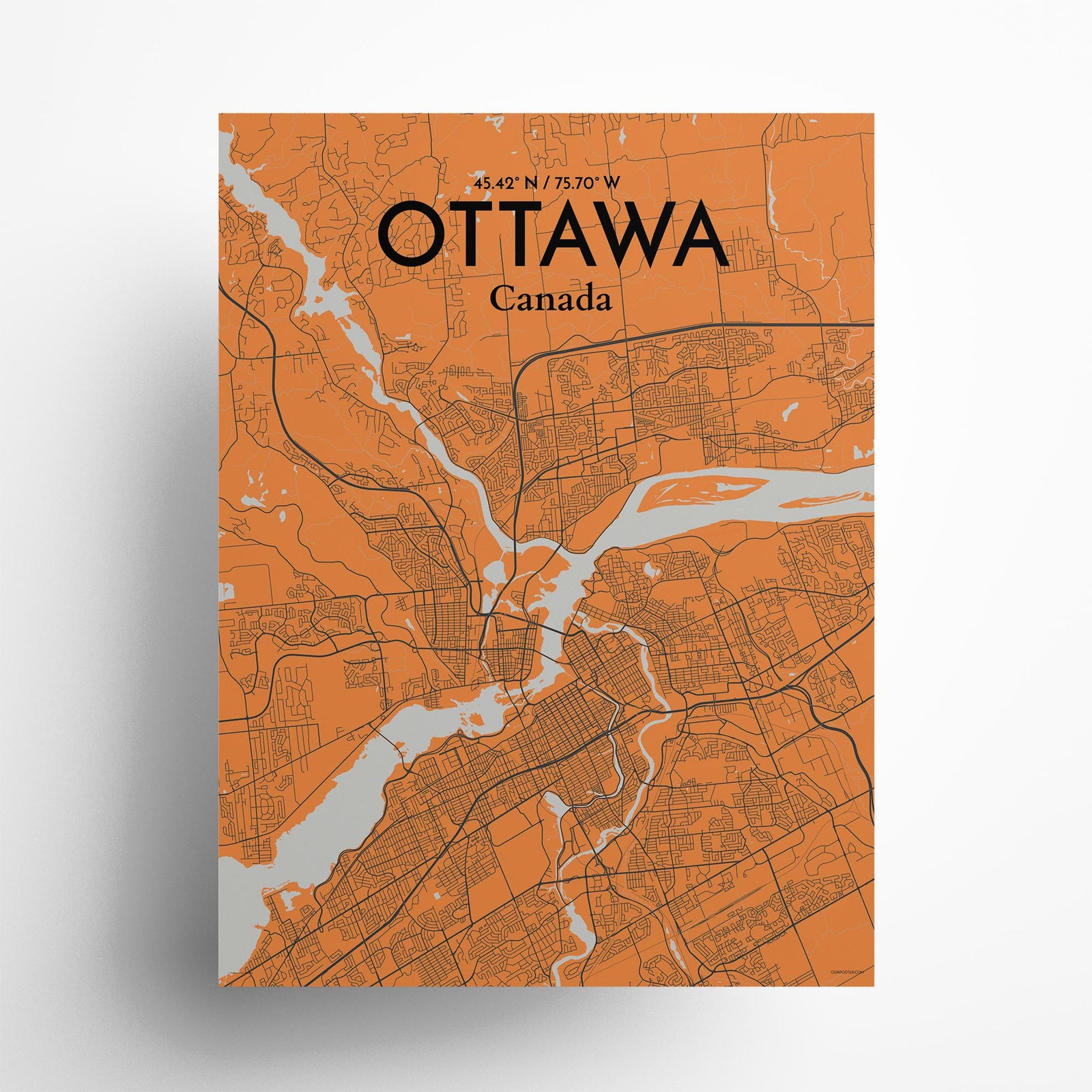 Ottawa City Map Poster