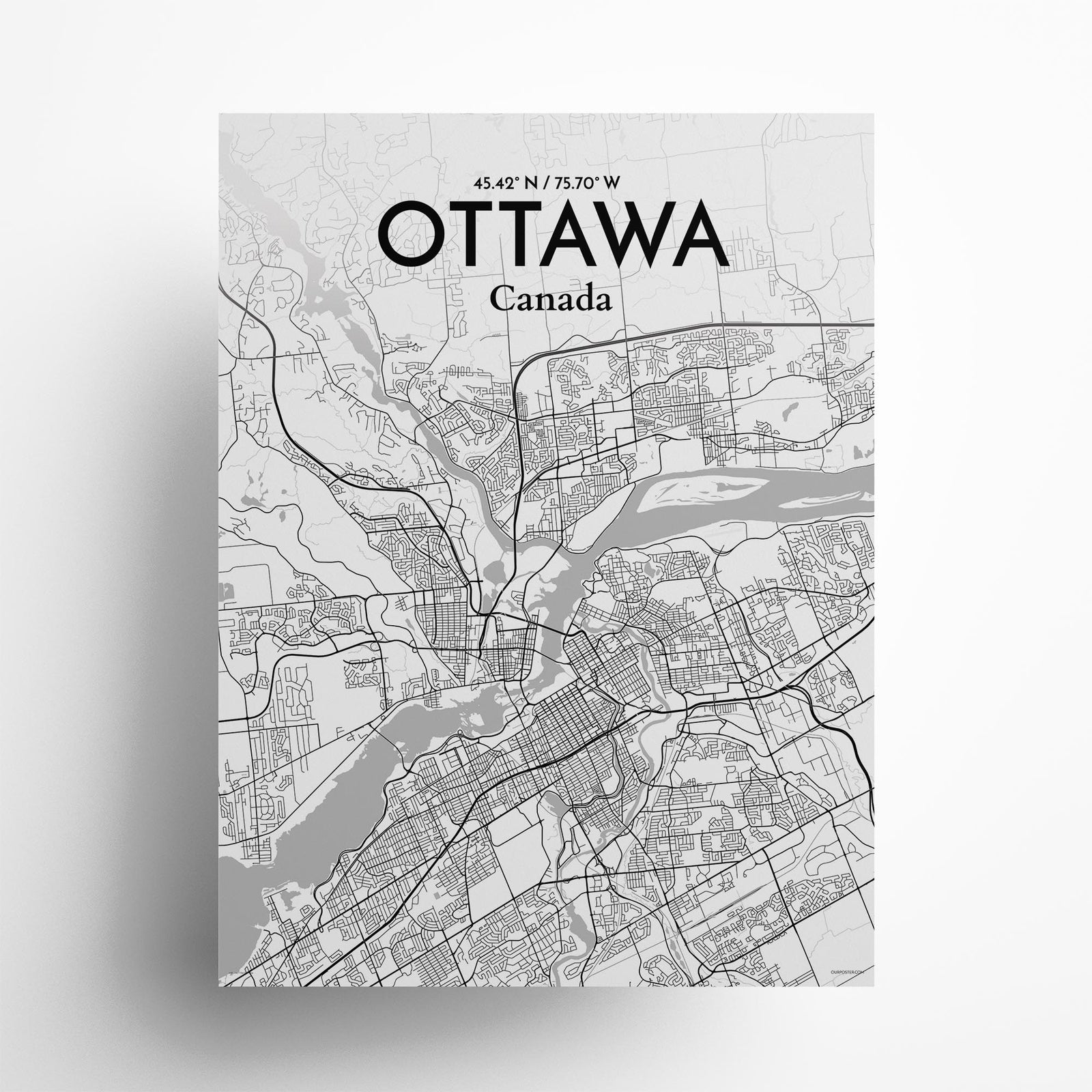 Ottawa City Map Poster