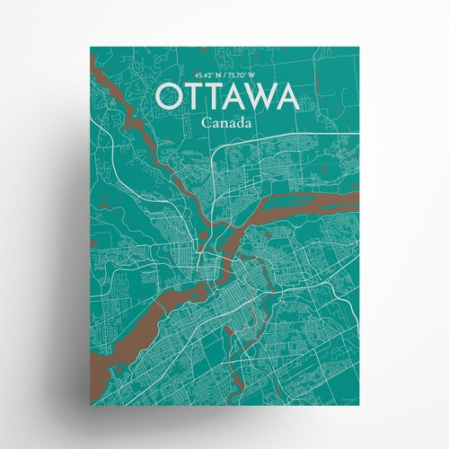 Load image into Gallery viewer, Ottawa City Map Poster
