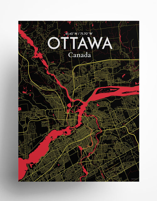 Load image into Gallery viewer, Ottawa City Map Poster
