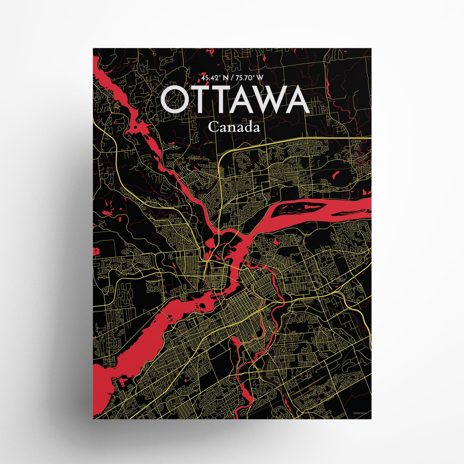 Ottawa City Map Poster