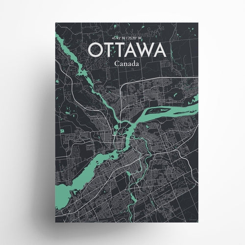 Load image into Gallery viewer, Ottawa City Map Poster
