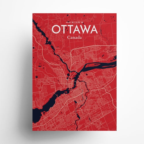 Load image into Gallery viewer, Ottawa City Map Poster
