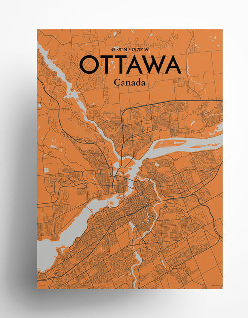 Load image into Gallery viewer, Ottawa City Map Poster
