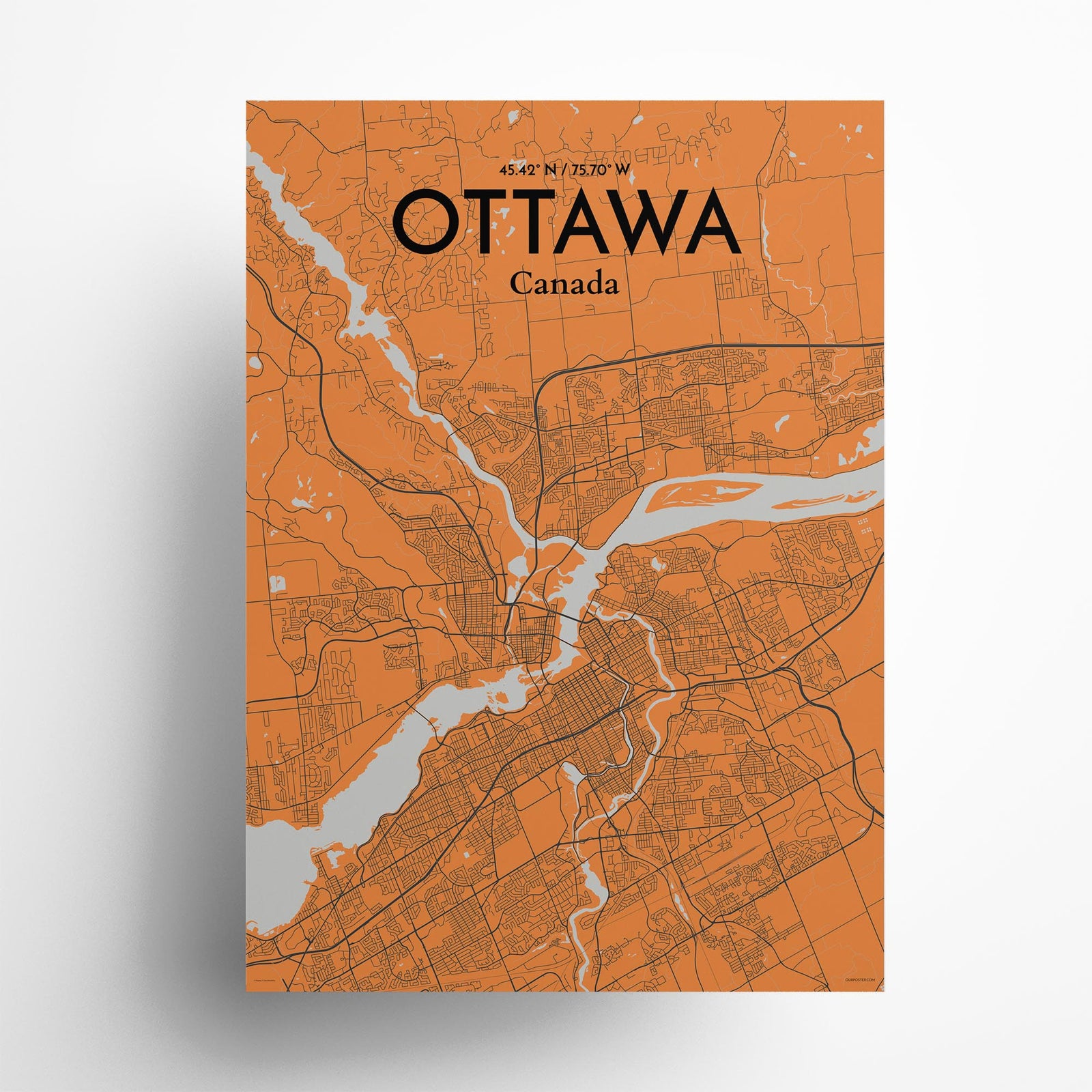 Ottawa City Map Poster