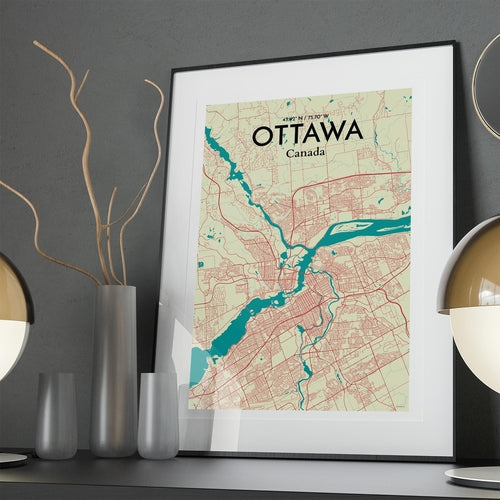 Load image into Gallery viewer, Ottawa City Map Poster
