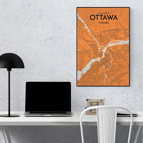 Load image into Gallery viewer, Ottawa City Map Poster
