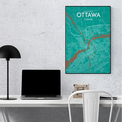 Load image into Gallery viewer, Ottawa City Map Poster
