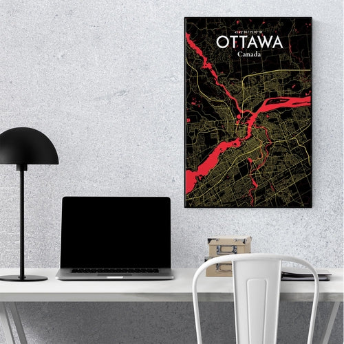 Load image into Gallery viewer, Ottawa City Map Poster
