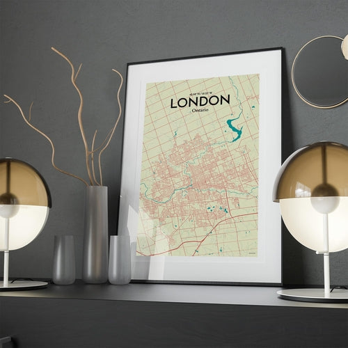 Load image into Gallery viewer, London Ontario City Map Poster
