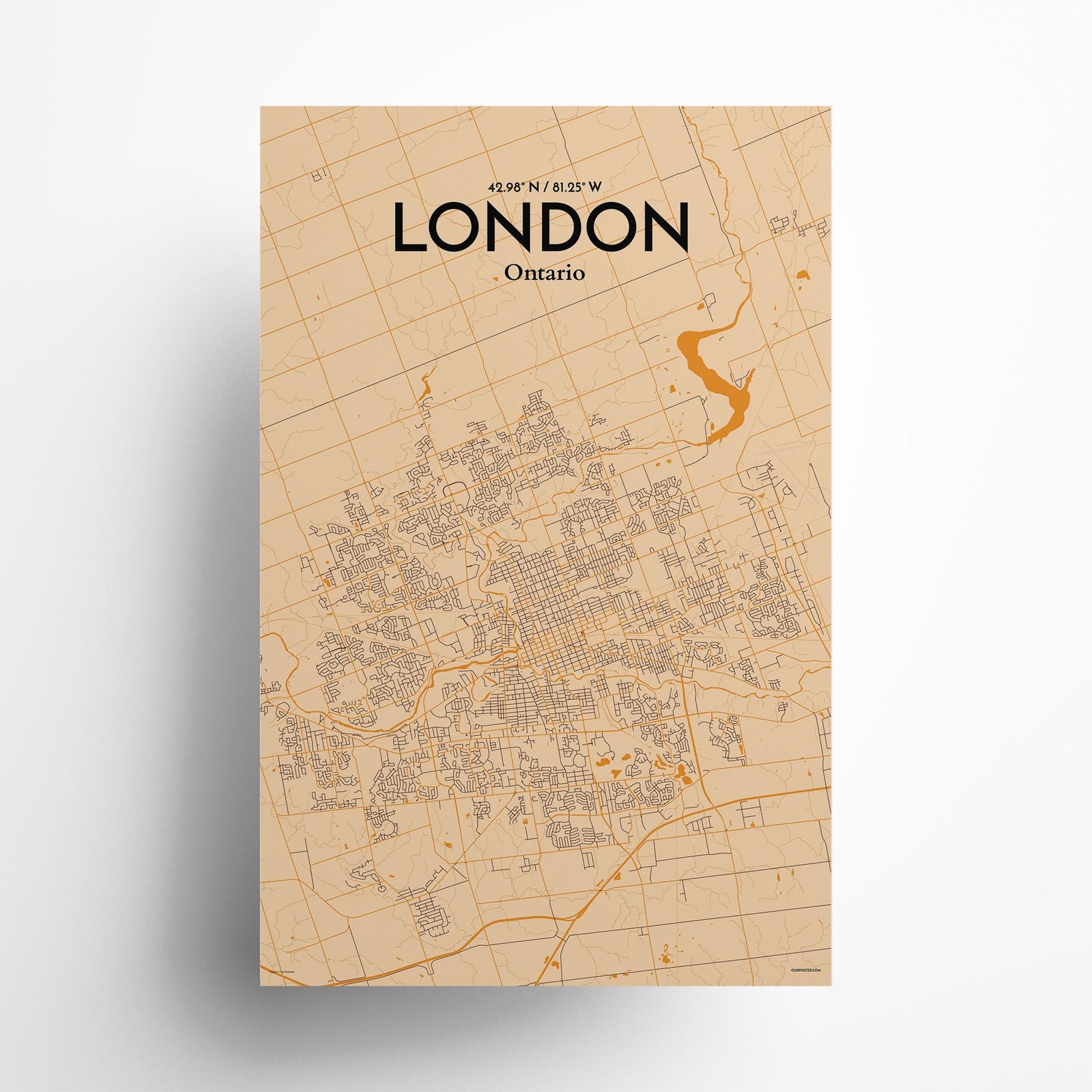 London Ontario City Map Poster