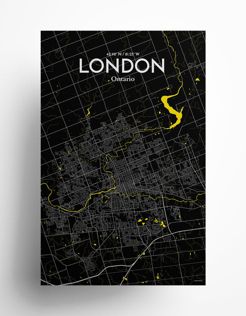 Load image into Gallery viewer, London Ontario City Map Poster
