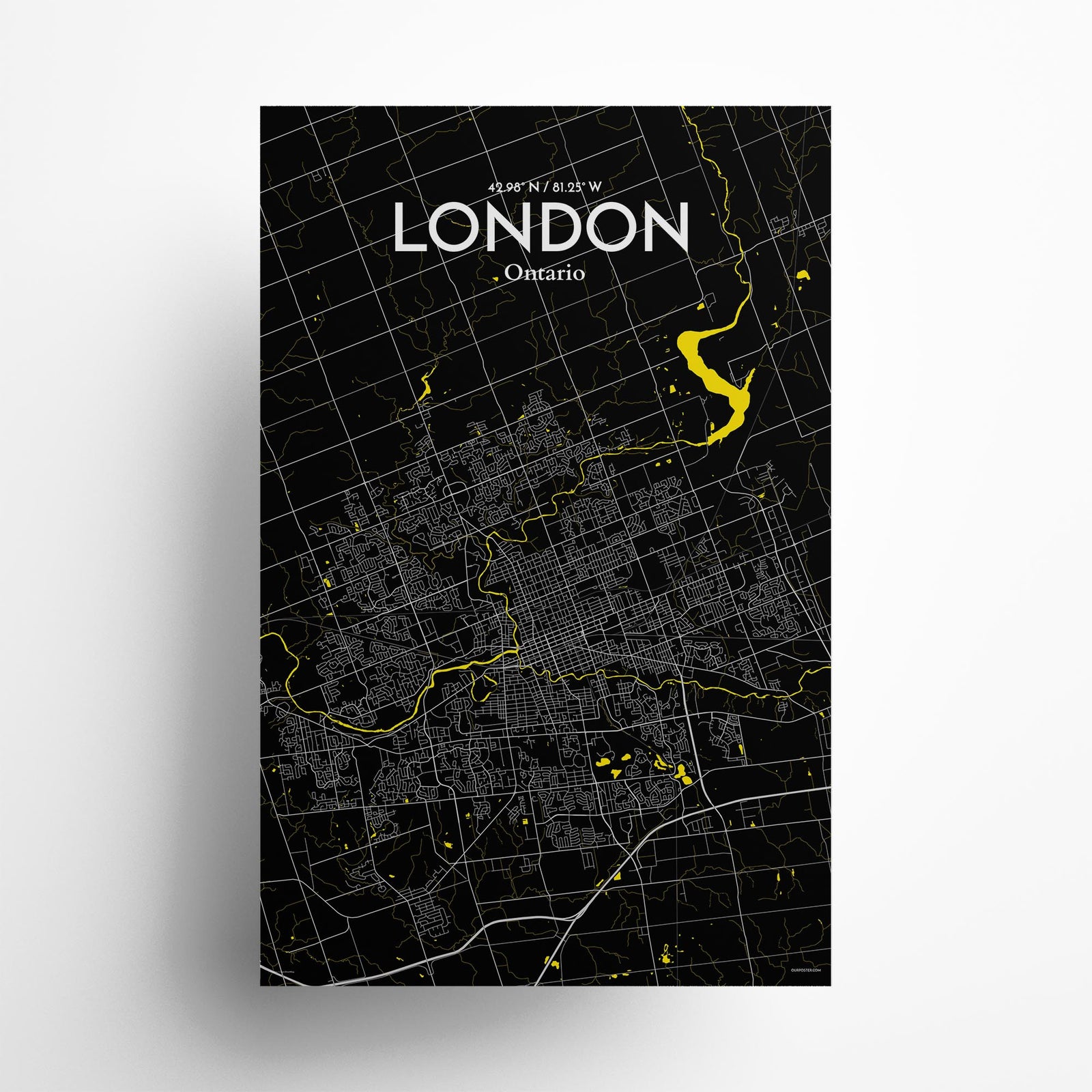 London Ontario City Map Poster