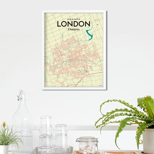 Load image into Gallery viewer, London Ontario City Map Poster
