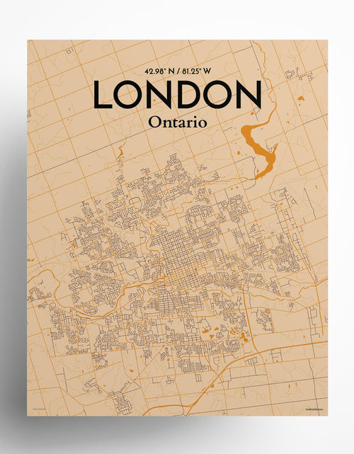 Load image into Gallery viewer, London Ontario City Map Poster
