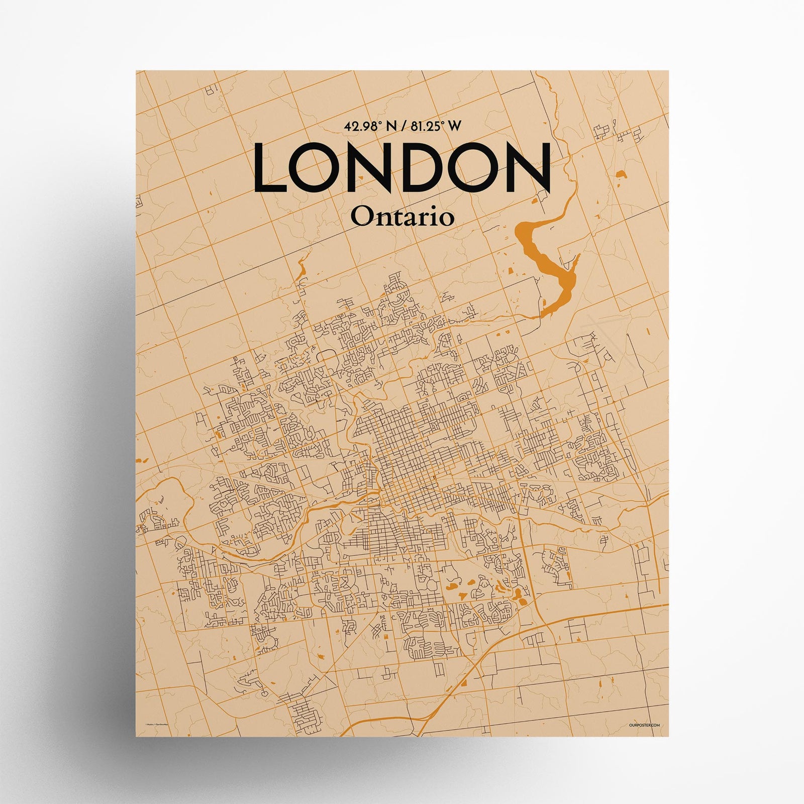 London Ontario City Map Poster