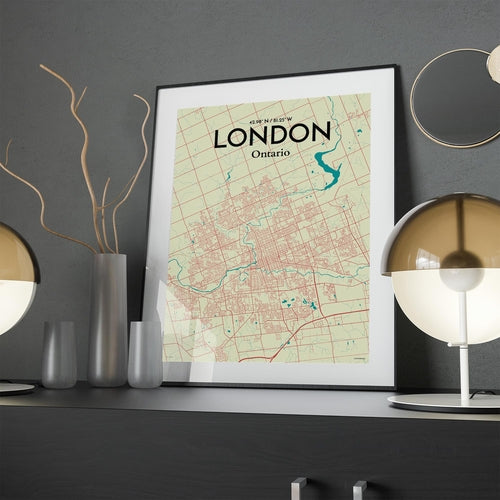 Load image into Gallery viewer, London Ontario City Map Poster
