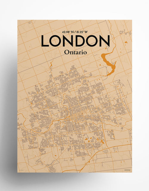 Load image into Gallery viewer, London Ontario City Map Poster
