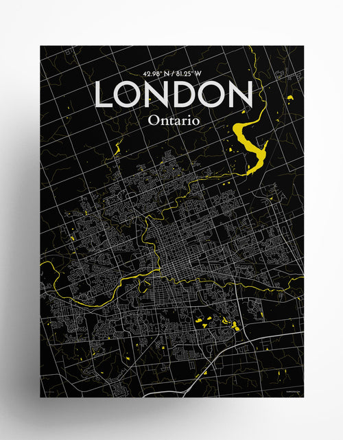 Load image into Gallery viewer, London Ontario City Map Poster
