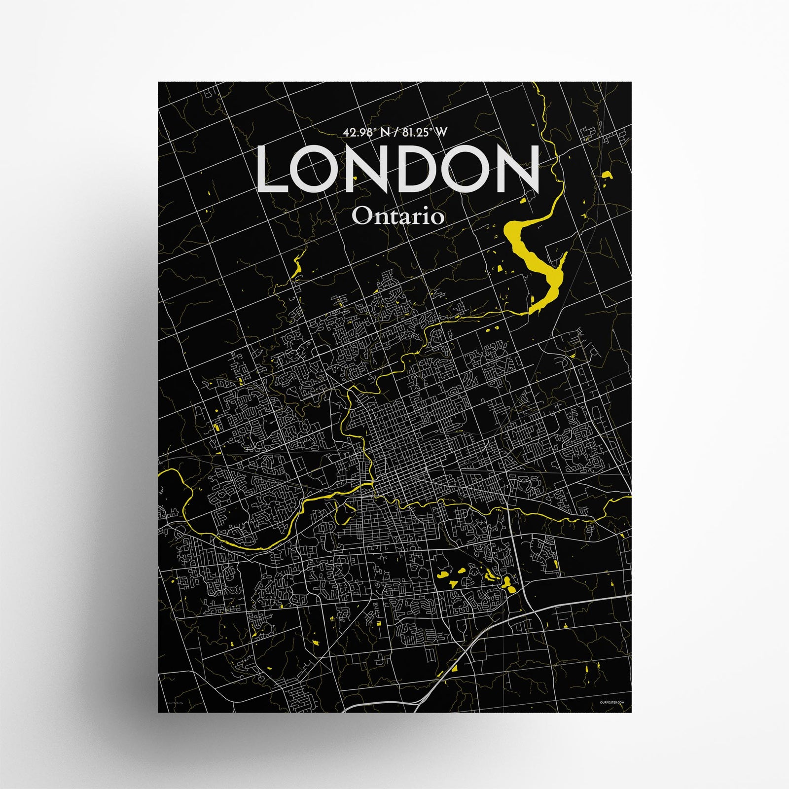 London Ontario City Map Poster