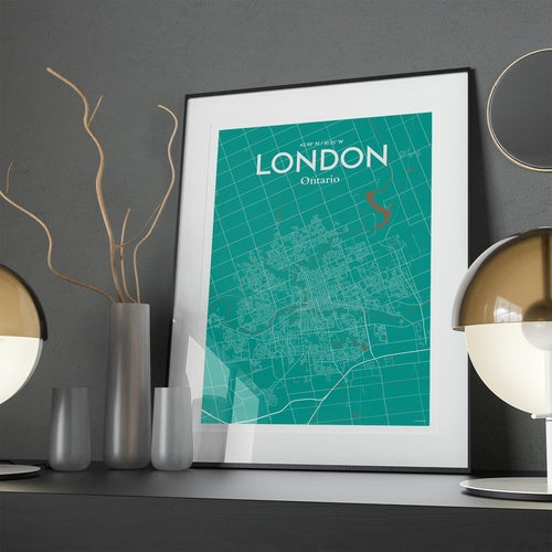 Load image into Gallery viewer, London Ontario City Map Poster
