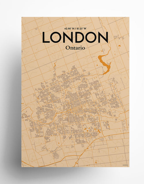 Load image into Gallery viewer, London Ontario City Map Poster
