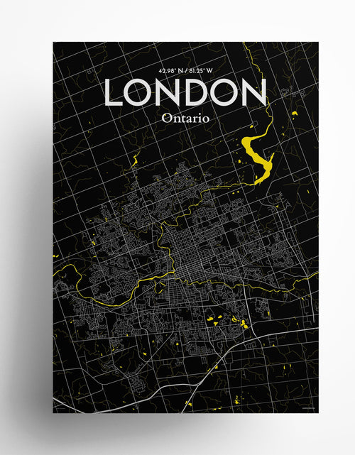 Load image into Gallery viewer, London Ontario City Map Poster
