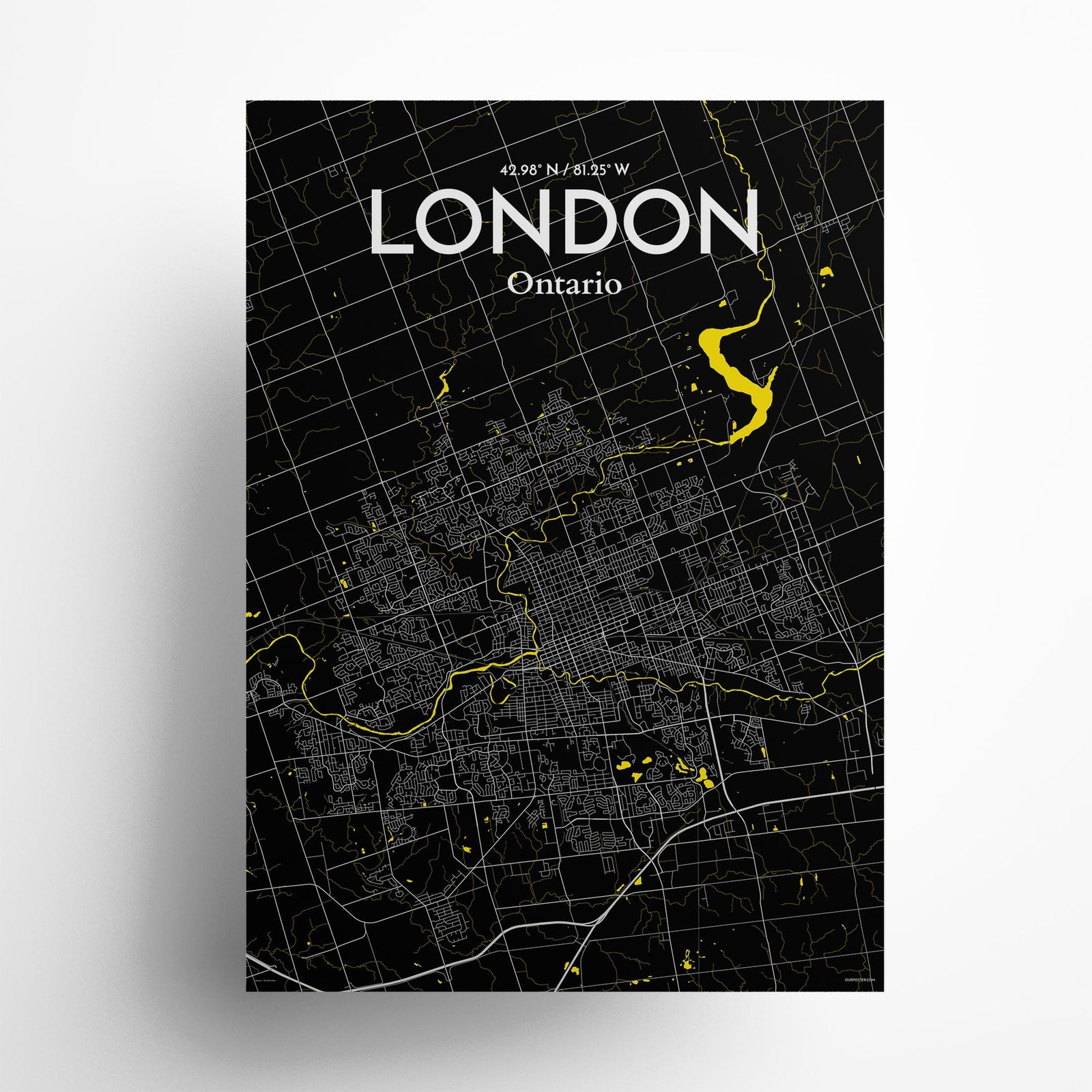 London Ontario City Map Poster