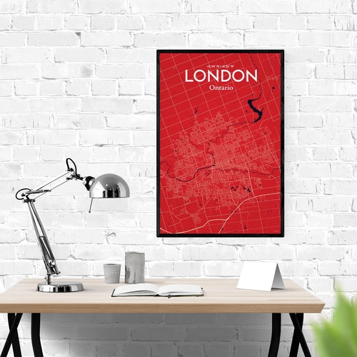 Load image into Gallery viewer, London Ontario City Map Poster
