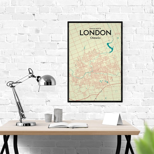 Load image into Gallery viewer, London Ontario City Map Poster
