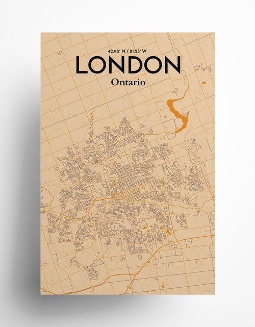 Load image into Gallery viewer, London Ontario City Map Poster
