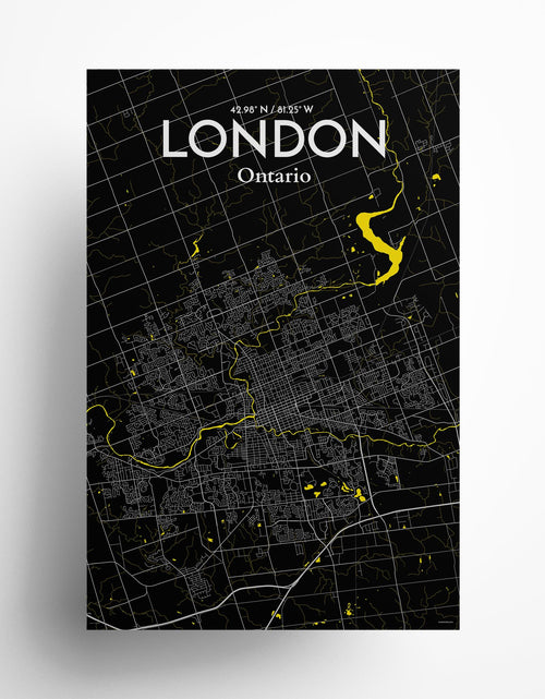 Load image into Gallery viewer, London Ontario City Map Poster
