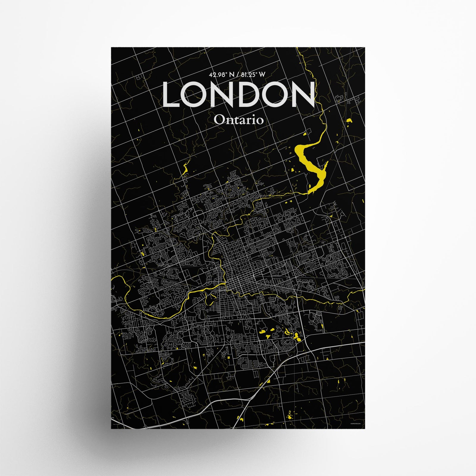 London Ontario City Map Poster