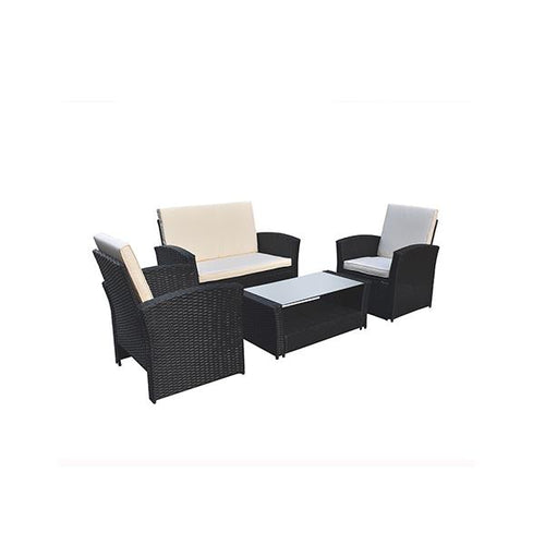 Load image into Gallery viewer, Outdoor 4 Piece Sofa Lounge Set Wicker Rattan Garden
