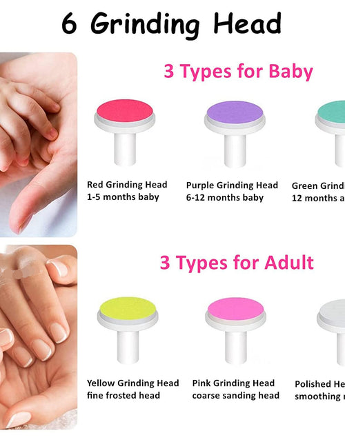 Load image into Gallery viewer, Nail Polisher Infant Manicure Scissors Electric Baby Nail Trimmer
